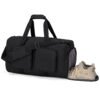 TJ00128 Simple Gym Bag Luggage Duffle Black