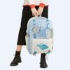 Little Conch Shell Sky Blue Display Pocket Ita Pin Display Backpack