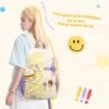 【Hamburger】Backpack Purple Yellow Cute Ita Pain Bag