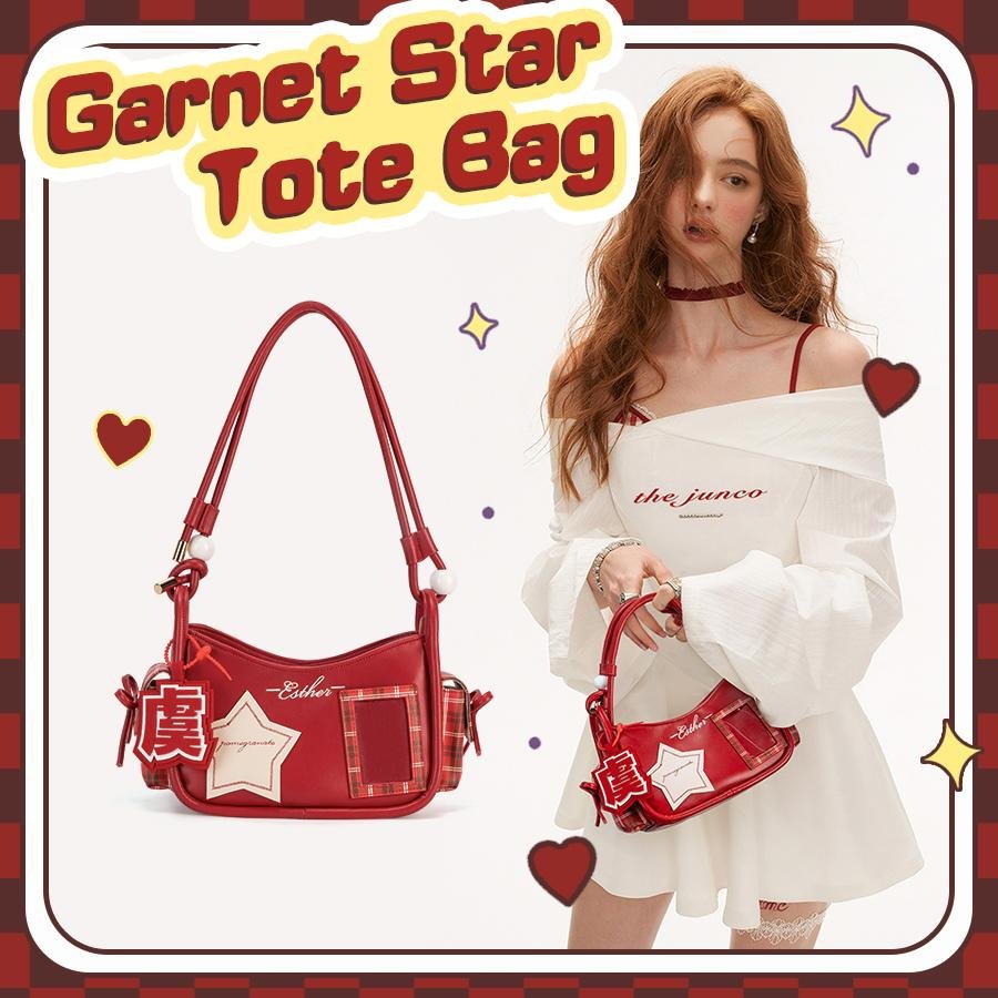 【Garnet Star】Handbag Red Tote Cross-body Cute Ita Pain Bag