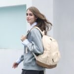 Simple Canvas Backpack Custom Student Shoulders Book Bag