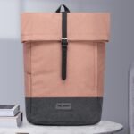 Orange Backpack Tag Logo Customizable Shoulders Bag