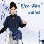 【Five Zhu】Pain Bag Dark Blue Round Wallet Cross-body Window Tote