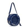 【Five Zhu】Pain Bag Dark Blue Round Wallet Cross-body Window Tote